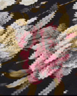 Draperie groasa cu bujori