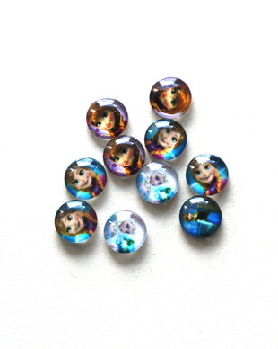 Cabochon sticla 10 mm. Cabochon Frozen