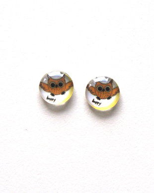 Cabochon sticla 12 mm. Cabochon bufnita
