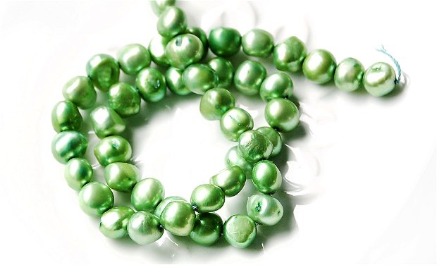 Sirag perle  [ Verde ] - 35 cm