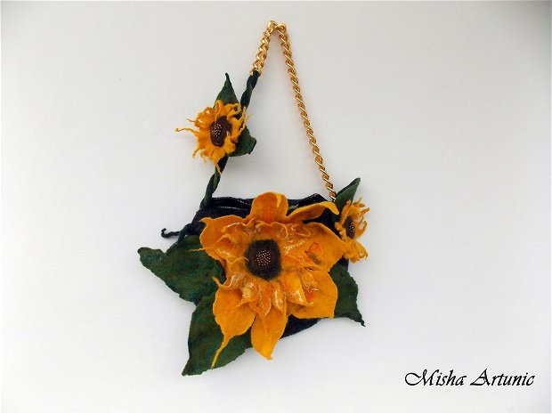 Geanta impalsita - Floarea Soarelui