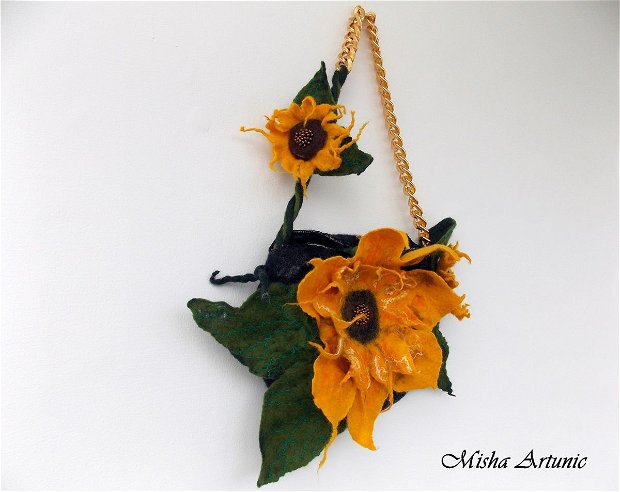 Geanta impalsita - Floarea Soarelui
