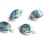 Link scoica Paua  (abalone) in rama argintata