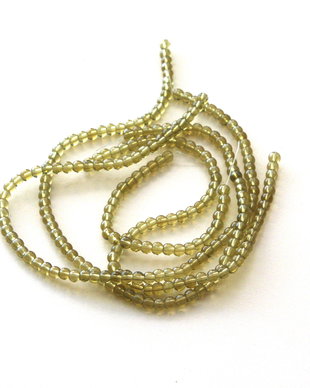 Lot margele din sticla, 3-4 mm, transparente, olive