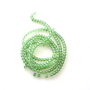 Lot margele din sticla, 3-4 mm, transparente, verde crud