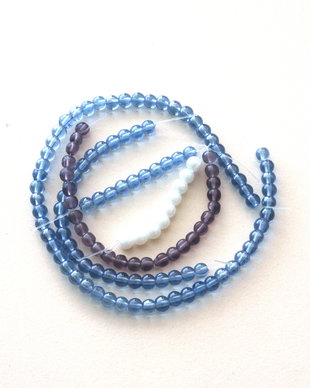 Lot margele din sticla, 3-4 mm, transparente