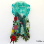 Cardigan de vara din organza cu flori de camp impaslite