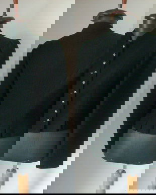 SACOU NEGRU STOFA LANA FIARTA