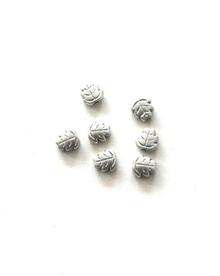 Margele metalice, argint tibetan. Distantiere frunze