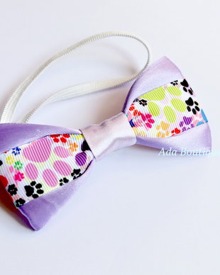 Papion pentru catei-lila-cu labute multicolore