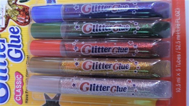 Lipici glitter-set 5 tuburi