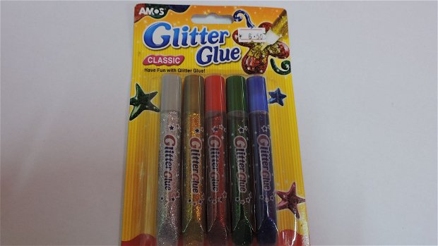 Lipici glitter-set 5 tuburi