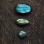 Set 3 Labradorite flashy  -  Q075