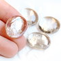 Set 4 buc Cabochon sticla  champagne - free form