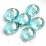 Set 6 buc Cabochon sticla Sky Blue - free form