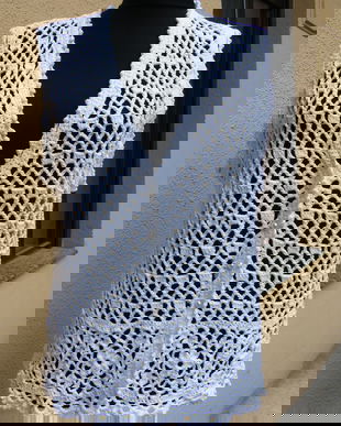 Vesta crosetata de bumbac