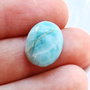 Cabochon Larimar dominican oval - natural, netratat, veritabil
