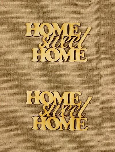 Forme din lemn: Home Sweet Home,  2 buc/set
