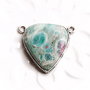 Pandant rubin in fuchsite -  rama argintata