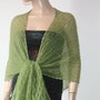 Sal tricotat, crosetat  mohair verde