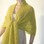 Sal tricotat, crosetat  mohair verde fistic