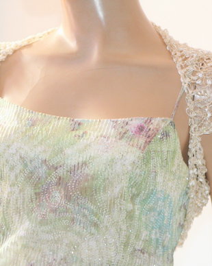 Bolero tricotat auriu