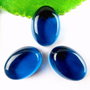 9636 - (3buc) Cabochon, cristal de sinteza, albastru regal, 18x13x8mm