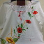 Bluza gen ie pictata cu maci si floarea soarelui