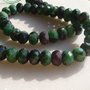 Rondele mari fatetate din ruby - zoisite aprox 9.5-10x7 mm
