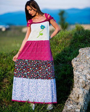 rochie colorata ,chic