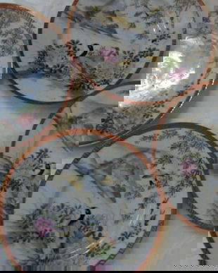 Set 4 farfurii portelan pictate manual