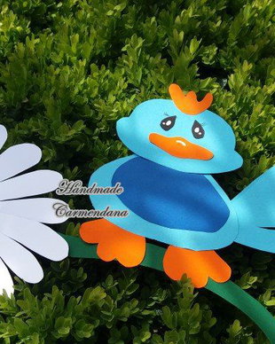 Decoratiune  pasare cu floare