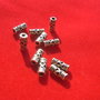 Tub din argint partial antichizat aprox 3x7 mm