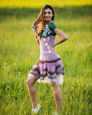 rochie crosetata  , romantica , chic, trendy