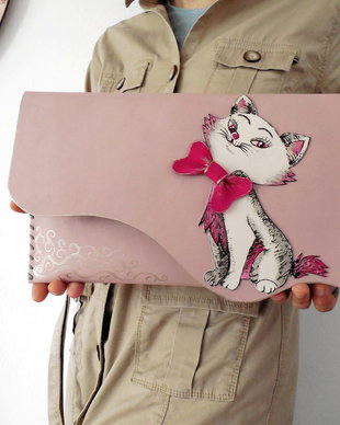 poseta plic handmade unicat din piele - Marie The Aristocat