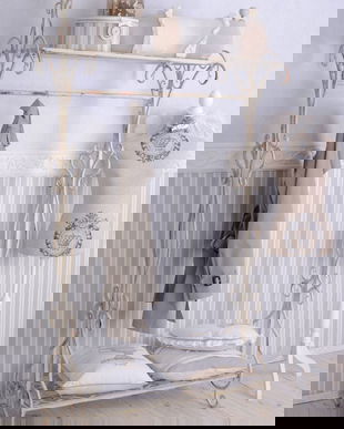 CUIER MARE DIN FIER FORJAT ANTIK WHITE  AJA005