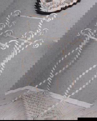 SUPORT PROSOAPE DIN FIER FORJAT ANTIK WHITE