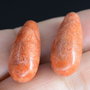 9259 - (2buc) Coral poros, caramiziu - orange, 25x10mm