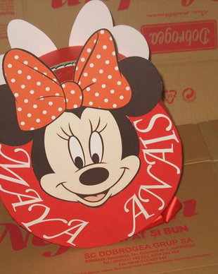 Cutie de dar botez Minnie Mouse