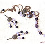 Cercei Flori violet