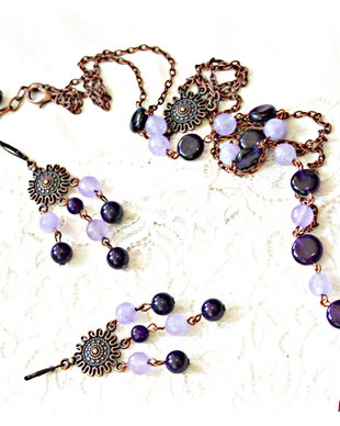 Cercei Flori violet