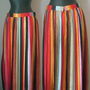 FUSTA PLISATA STRIPE MATASE VEGETALA