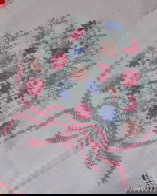 Husa perna cu broderie si dantela