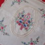 Husa perna decorativa cu broderie si dantela