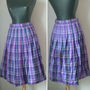 FUSTA SHANTUG TARTAN MATASE NATURALA