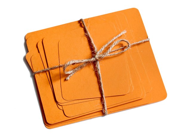 Set cartonase  - Oranj - pentru prezentare, organizare - Flash cards