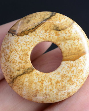 9301 - Pandantiv, donut, jasp picture, 29x5mm
