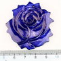9542 - (1buc) Pandantiv / charms, sidef, floare sculptata, trandafir albastru, 49x47x5mm