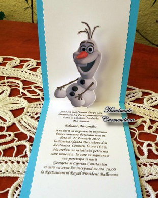 Invitatie 3D Olaf