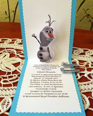 Invitatie 3D Olaf
